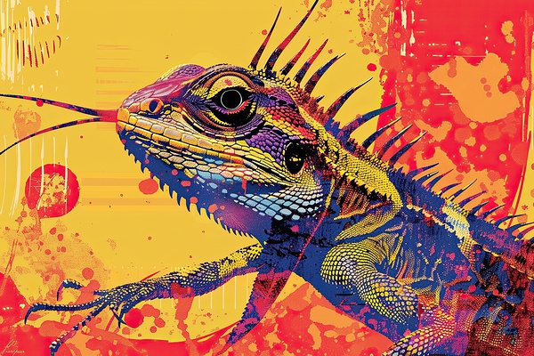 Chromatic Iguana KH295N 51 Print