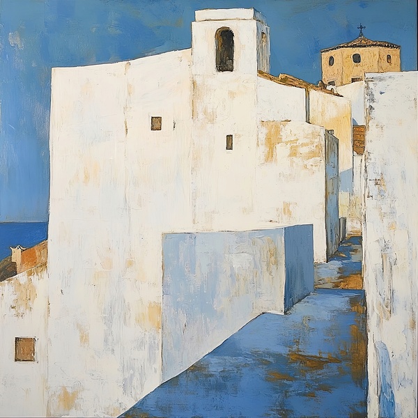 Azure Alleys And Sunlight H9P4N2 60 by Abstract Rebellion
