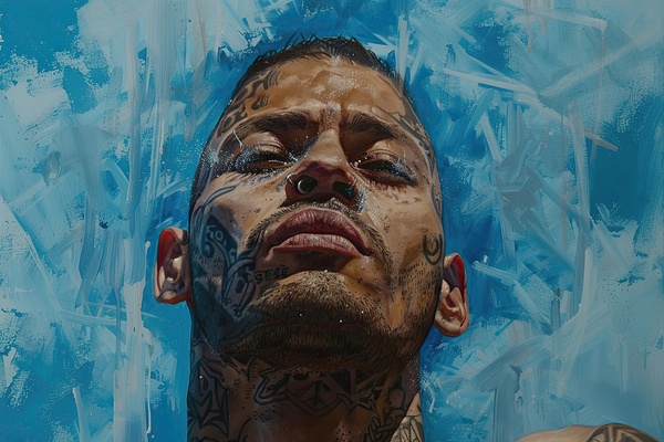 Azure Ink Reverie Y9N5D2 58 Print