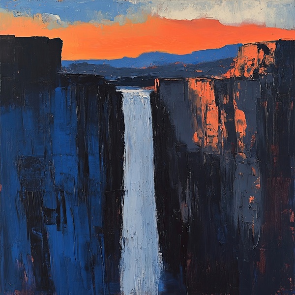Cascading Sunset Chasm H92NPZ 52 by Abstract Rebellion
