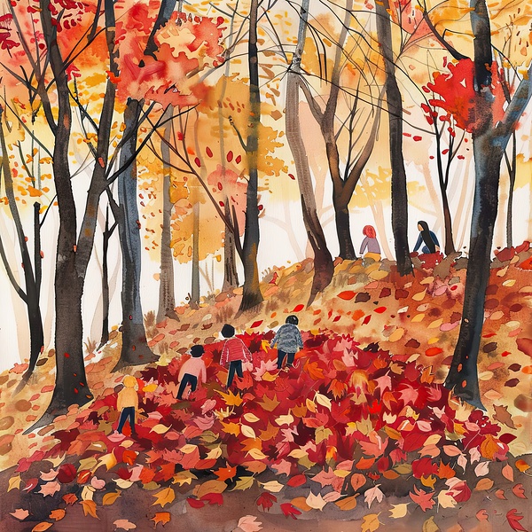 Autumn Leaf Play H2N9P4 45 by Abstract Rebellion