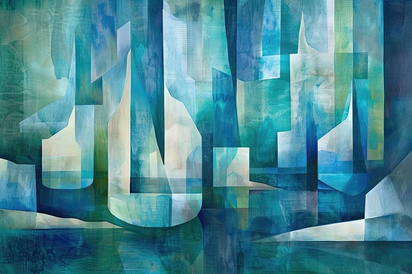 Azure Cityscape Reflections 7P3H2N 58 by Abstract Rebellion