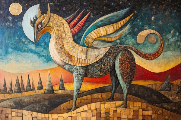 Celestial Griffin Ascends 92HJ8 60 Print