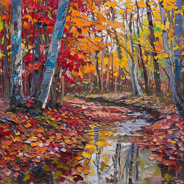 Autumn Whispers By Stream 7P3H2N 65 by Abstract Rebellion