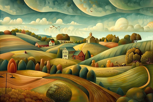Autumnal Hills 7B294F 45 by Abstract Rebellion
