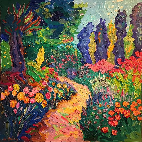 Blooming Garden Path H9P2N5 57 Print