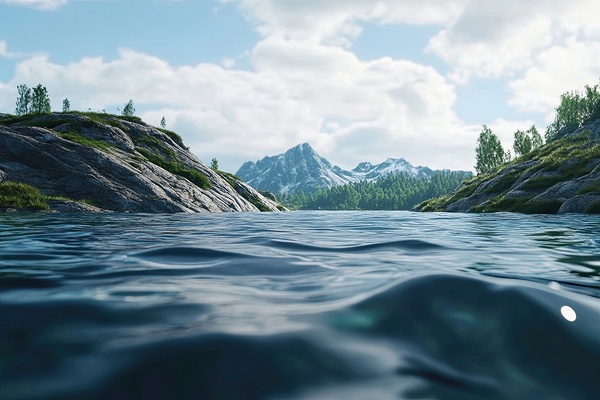 Alpine Lake Serenity H2N9P4 45 Print