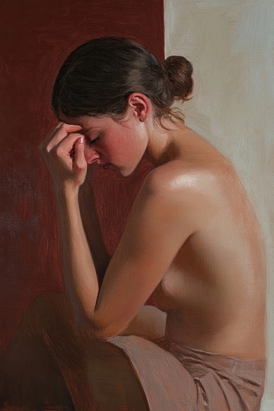 Contemplation In Red Y29H7N 65 by Abstract Rebellion