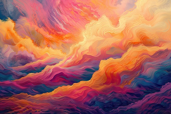 Chromatic Sky Canvas H92P3N 52 by Abstract Rebellion