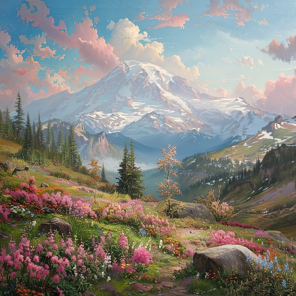 Alpine Bloom 7H29PZ 45 Print