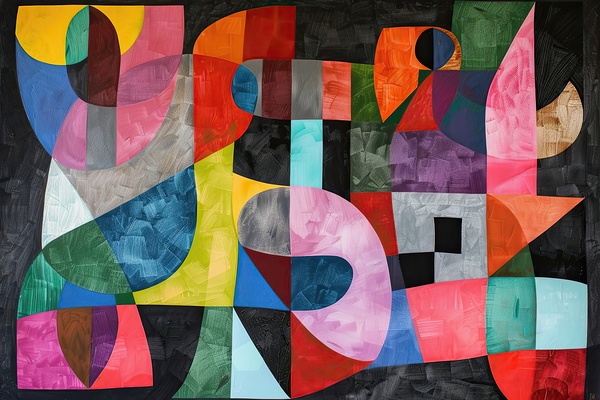 Abstract Interplay 8H29NP 45 Print