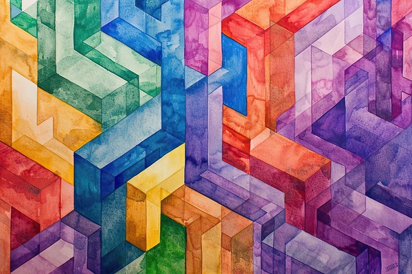 Chromatic Intersections 7H29P4 48 Print