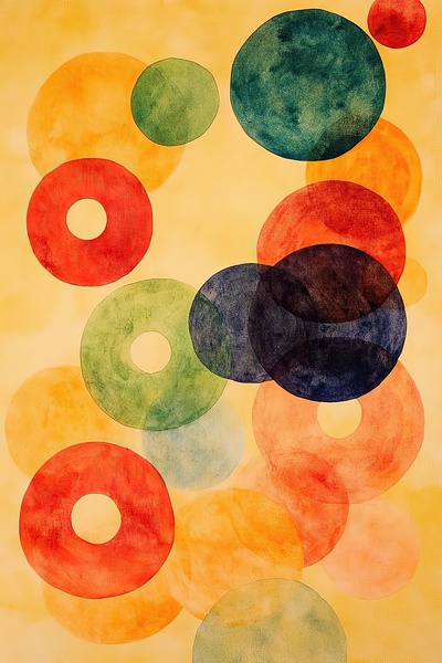 Celestial Circles Dance A729B5 45 Print