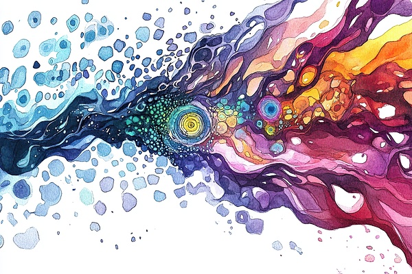 Cosmic River Flows H29PNV 55 Print