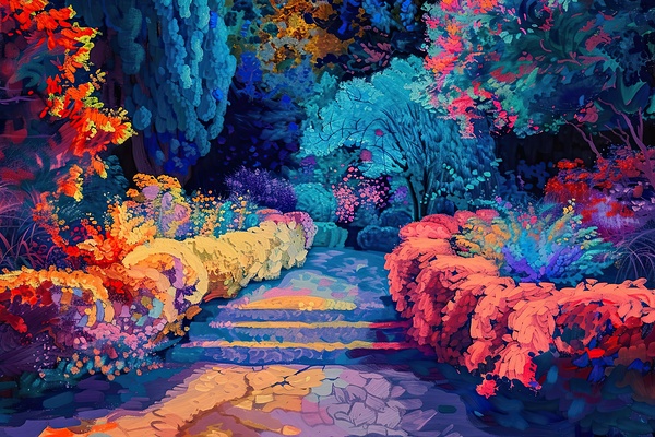 Chromatic Garden Path H92N5Z 60 Print