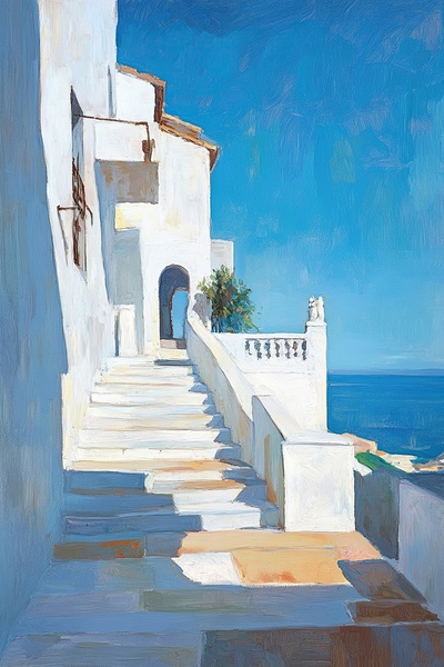 Azure Stairway 9P3H7N 55 by Abstract Rebellion