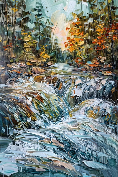 Autumn River Cascade 9H4N2P 51 by Abstract Rebellion