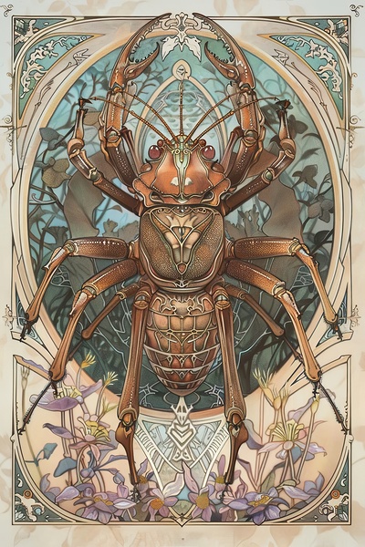 Art Nouveau Insect 7H29NP 49 by Abstract Rebellion