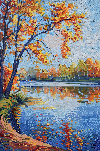 Autumn Reflections Mosaic H2N9P2 47 by Abstract Rebellion