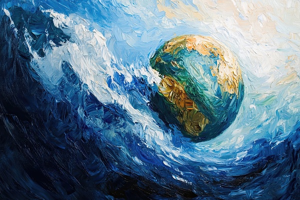 Celestial Ocean Swirl H3N9P 65 by Abstract Rebellion