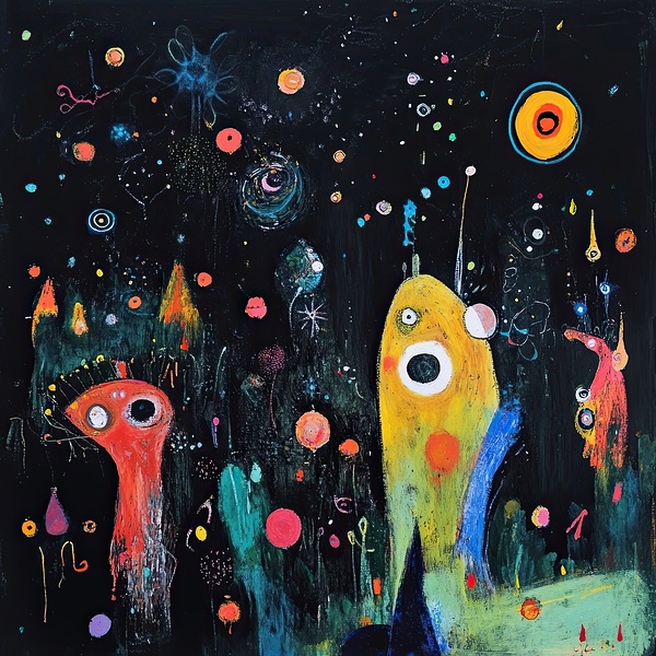 Cosmic Garden Night HZ92N3 55 Print