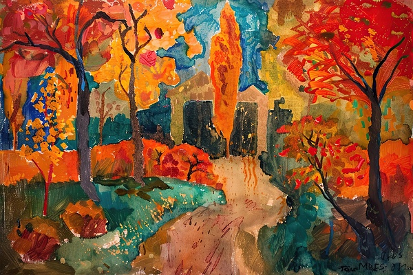 Autumn Pathway NZ8D39 45 by Abstract Rebellion