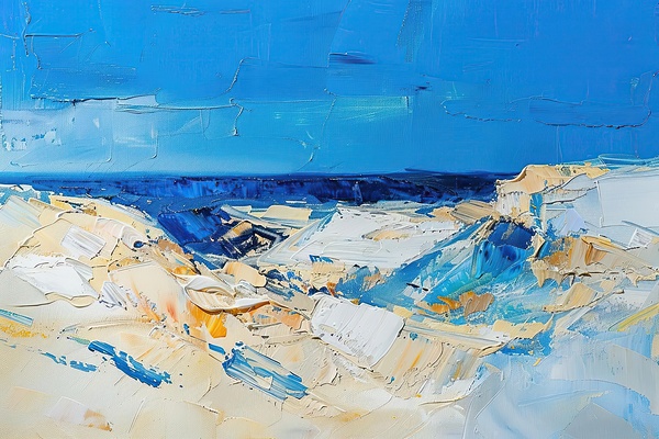 Azure Seascape Study H92P3Z 50 by Abstract Rebellion