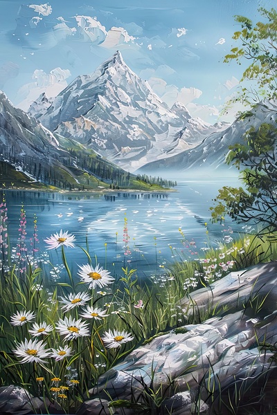 Alpine Lake Serenity 7H29PZ 45 by Abstract Rebellion