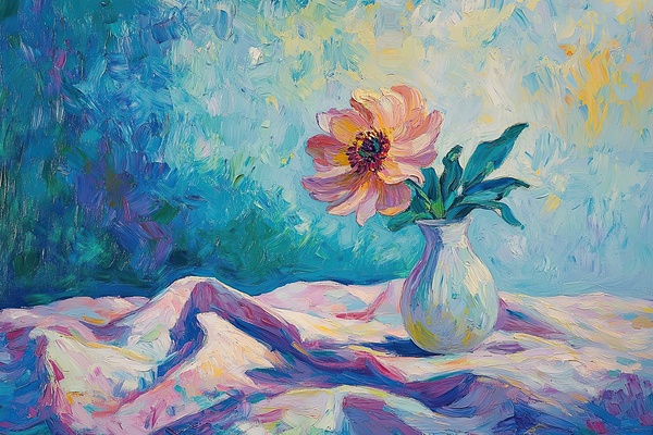 Azure Bloom Still Life H2N9P2 48 by Abstract Rebellion