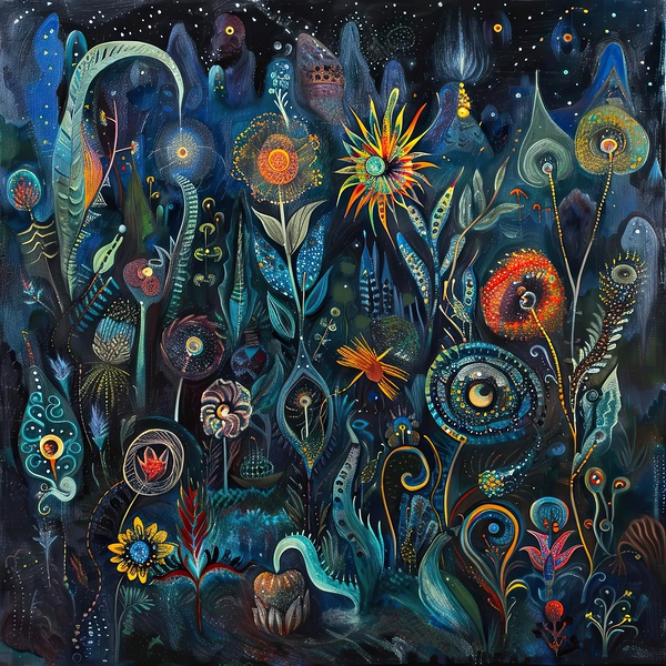 Cosmic Garden Bloom J9H2N3 60 Print