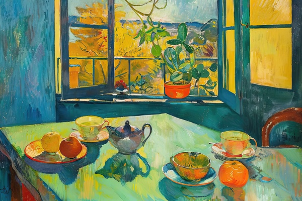 Autumn Window Still Life H9P2N5 55 Print