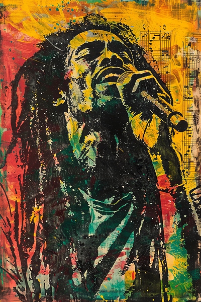 Rhythms of Freedom: Bob Marley by Abstract Rebellion