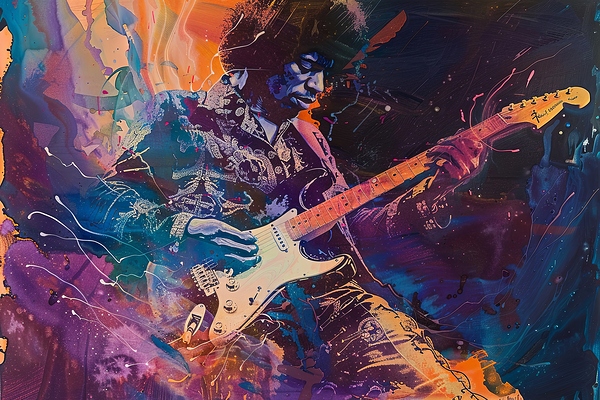 Cosmic Riffs: Jimmy Hendrix by Abstract Rebellion