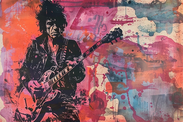 The Rock Rebellion of Keith Richards Print