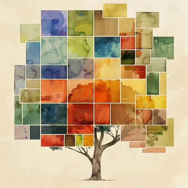 Colorful Data Tree Print