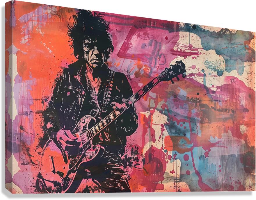 The Rock Rebellion of Keith Richards Canvas Print