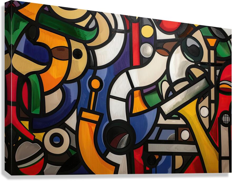 Abstract Composition 7H29PZ 48 Canvas Print