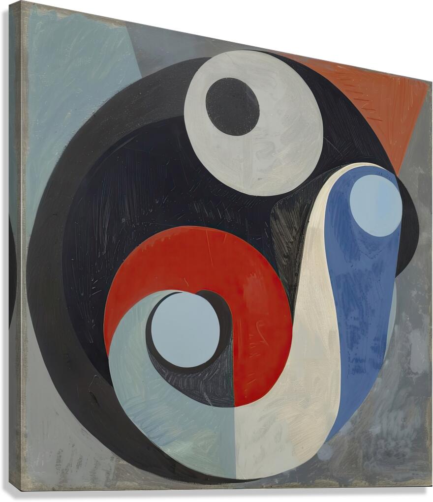 Abstract Circles Dance 7892B 45 Canvas Print