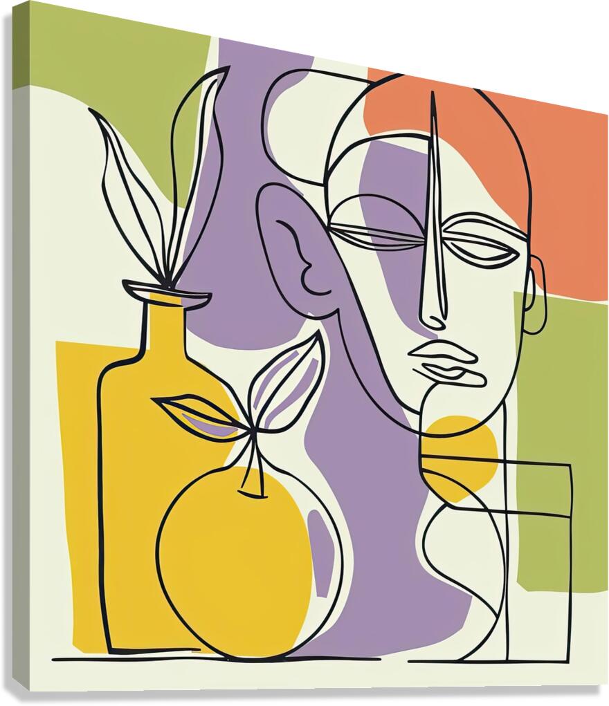Abstract Face Still Life H9P4N2 57 Canvas Print