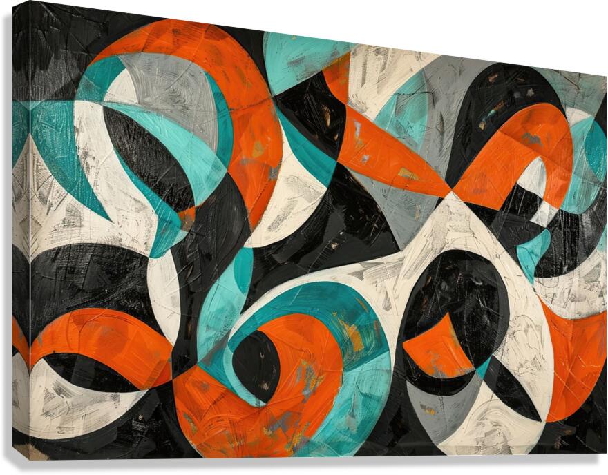 Abstract Interplay 7H29P4 45 Canvas Print