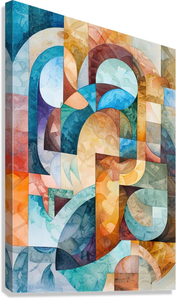 Abstract Interplay 79H2P4 45 Canvas Print