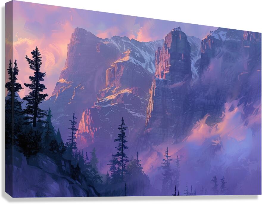 Alpine Glow Upon Peaks J9H3N2 48 Canvas Print