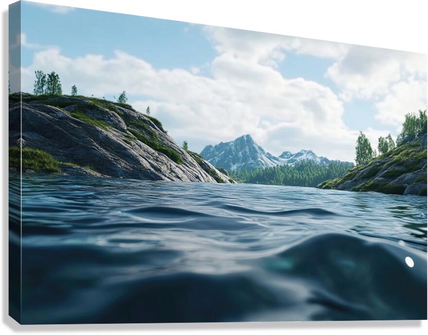 Alpine Lake Serenity H2N9P4 45 Canvas Print