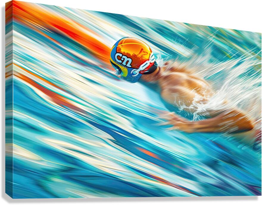 Aquatic Momentum 2P9H7N 47 Canvas Print
