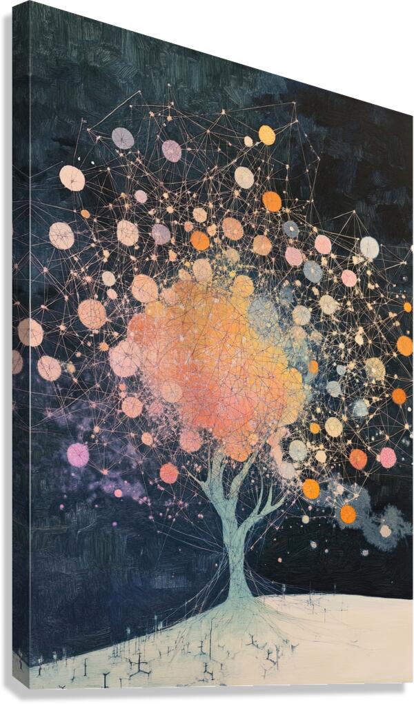Arboreal Network HZ92P3 55 Canvas Print