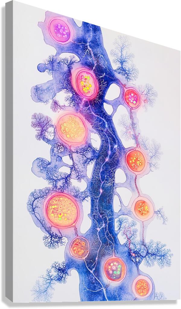 Arboreal Nexus Flow 9P3N2H 55 Canvas Print