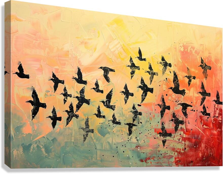 Ascent of Ravens 7P3H9N 57 Canvas Print