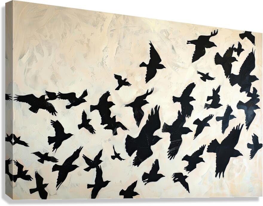 Ascent of Ravens 7P3H9N 45 Canvas Print