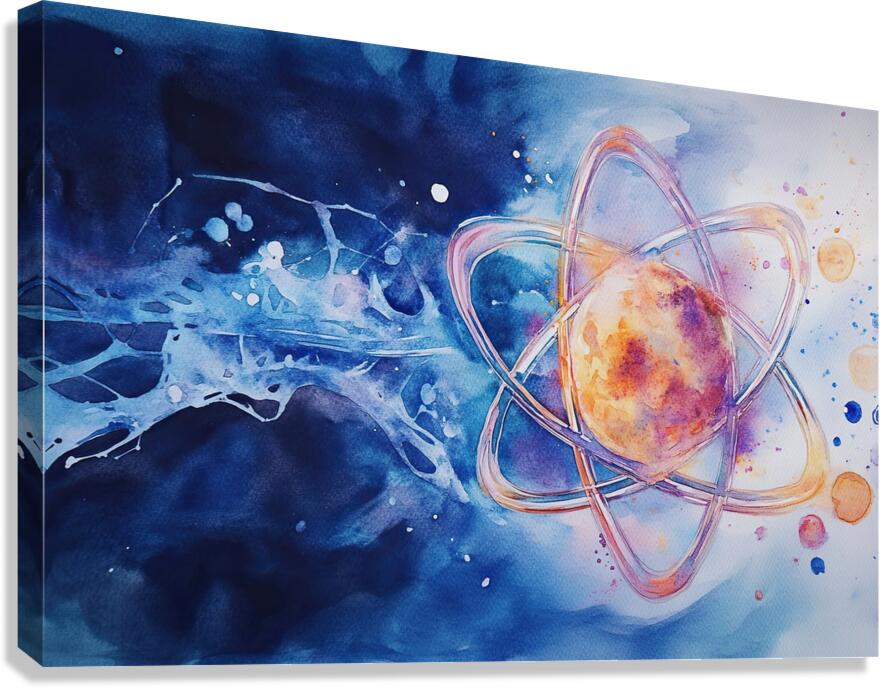 Atomic Dance Across Cosmos 7P9N8 58 Canvas Print