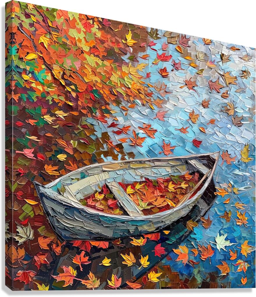 Autumn Boat Reverie JH293N 63 Canvas Print